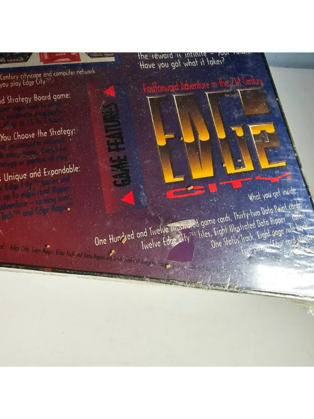 Edge City Board Game 1994 Vintage Cyberpunk Adventure Strategy SEALED
